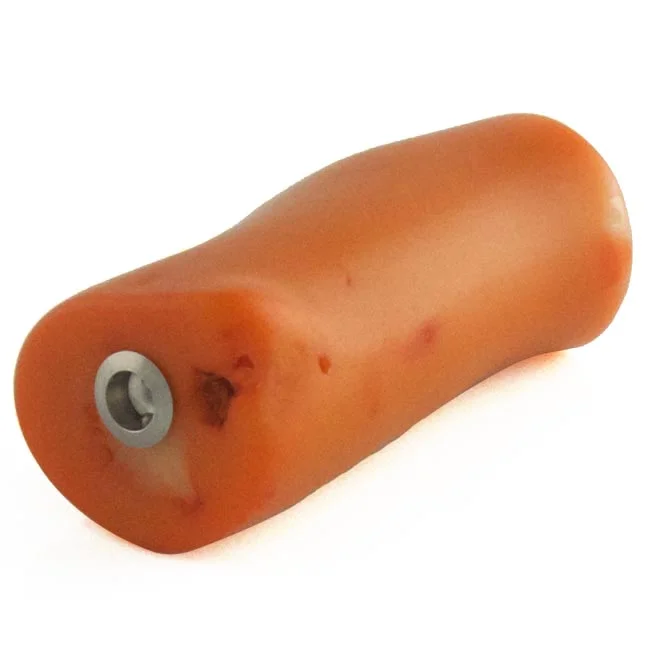 Dyed orange bamboo coral clasp