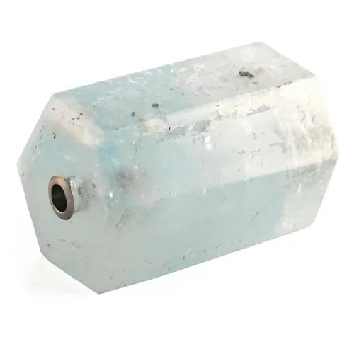 Aquamarine hexagonal barrel clasp