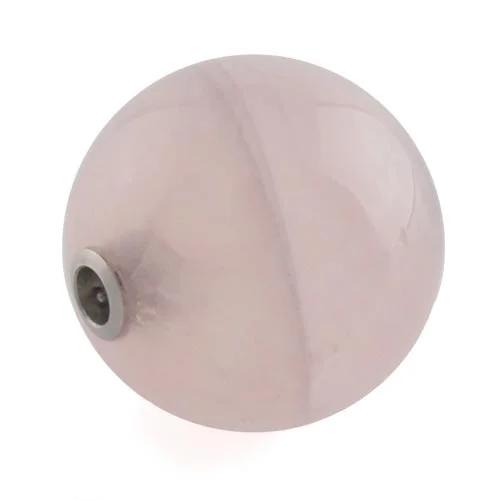 Rose quartz ball clasp