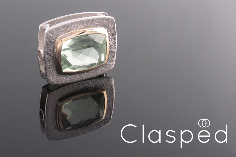 Handmade Praseolite clasp