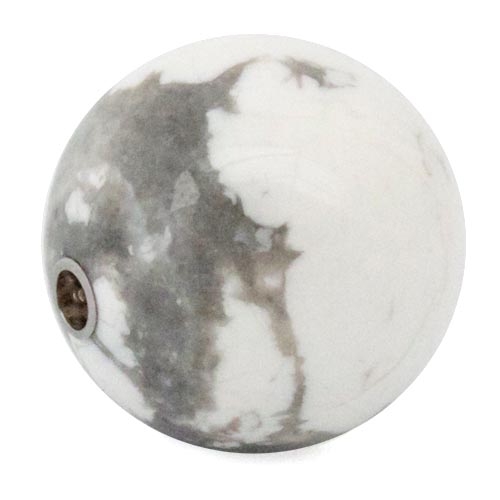 Interchangeable howlite ball clasp