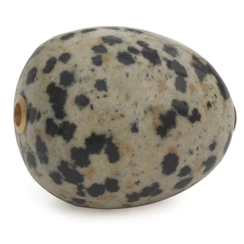 Dalmation jasper pebble clasp