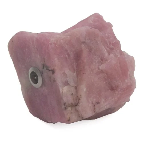 Rough pink tourmaline clasp