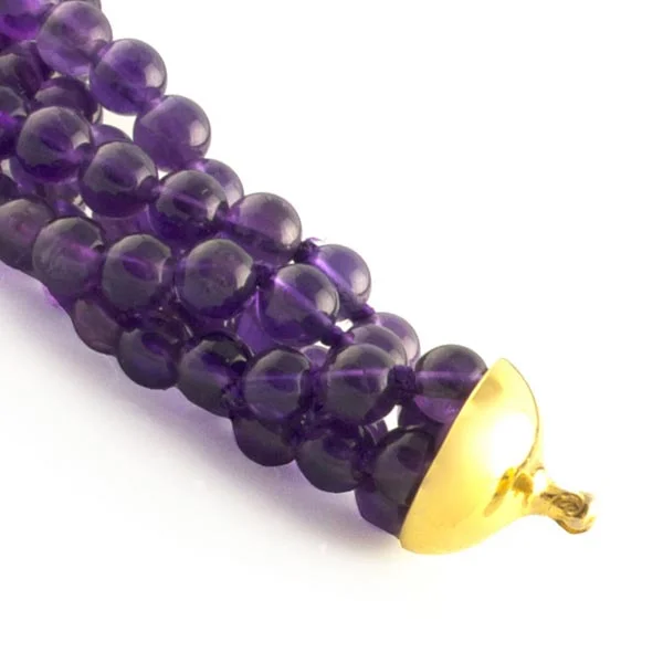Amethyst multistrand necklace