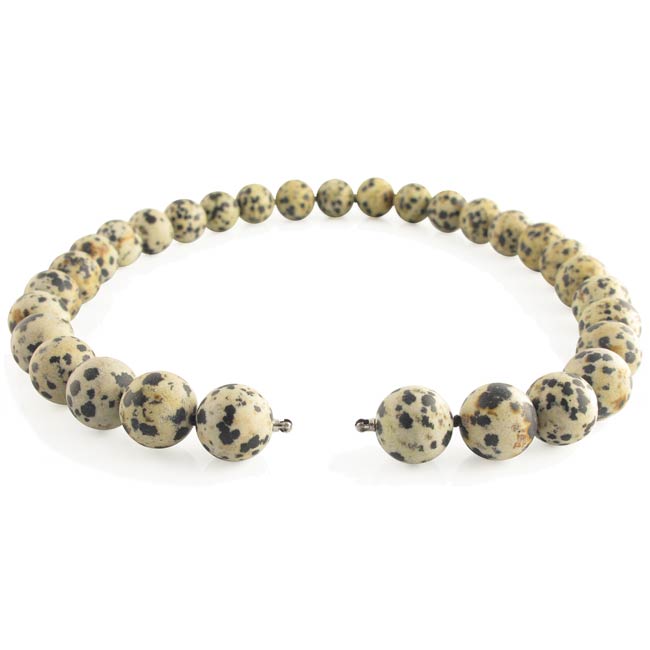 Interchangeable dalmation jasper necklace