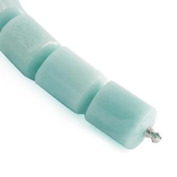 Amazonite triangular barrel necklace