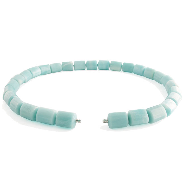 Interchangeable  amazonite triangular barrel necklace