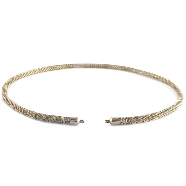 Steel mesh necklet interchangeable