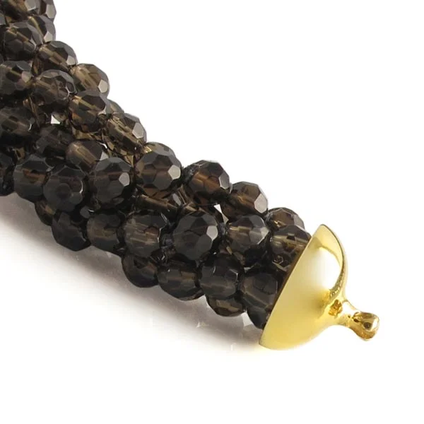 Smoky quartz multistrand 6 row