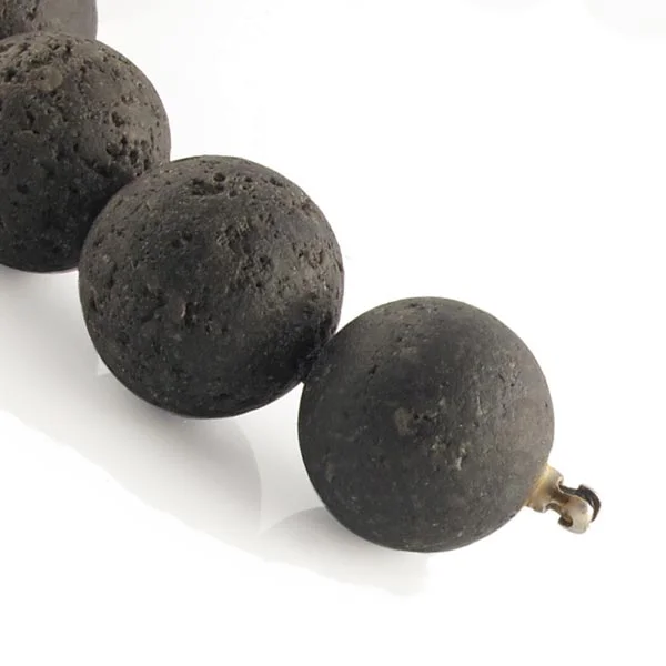 Black lava interchangeable necklace