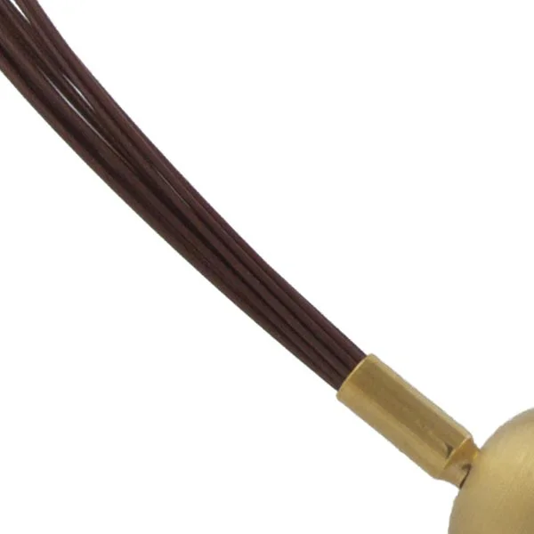 Brown steel 25 row multistrand necklace