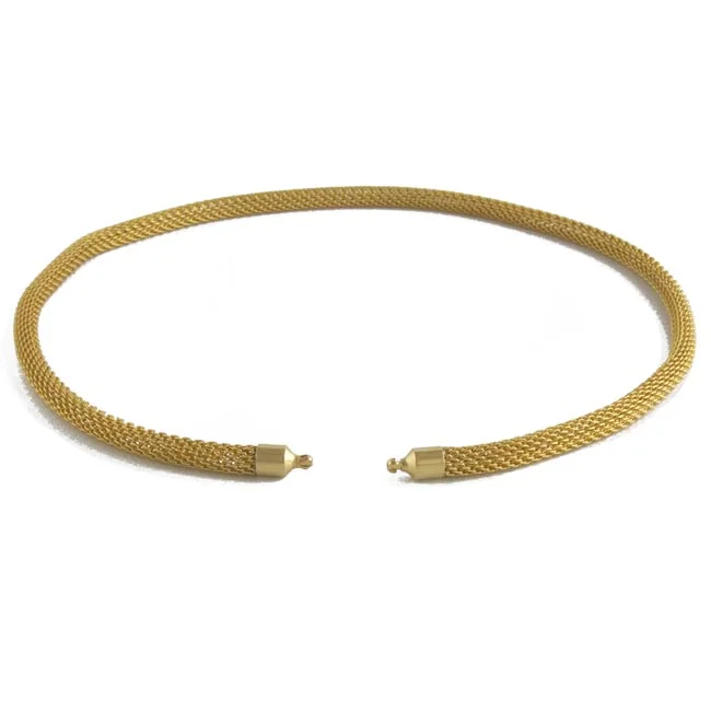 Interchangeable gold mesh necklet