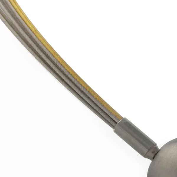 Gold and steel 10 row multistrand necklace