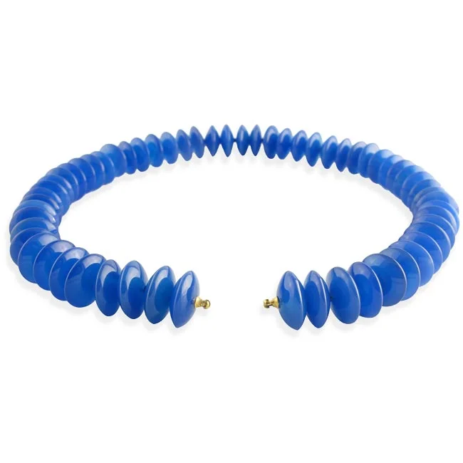 Interchangeable blue agate necklace