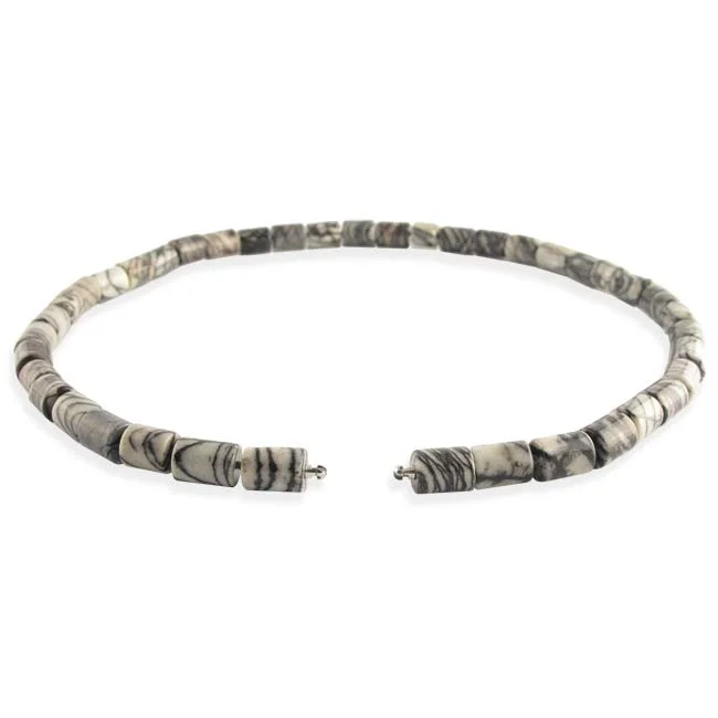 Interchangeable necklace picasso jasper beads