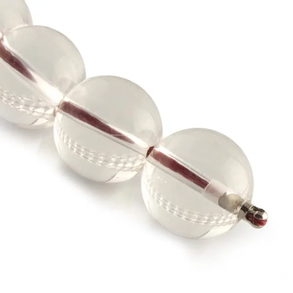 Clear quartz necklace on red string