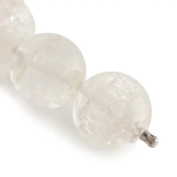 Crazed rock crystal necklace