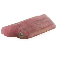 Pink tourmaline slice clasp
