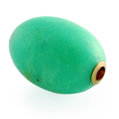 Matte chrysoprase ovoid clasp