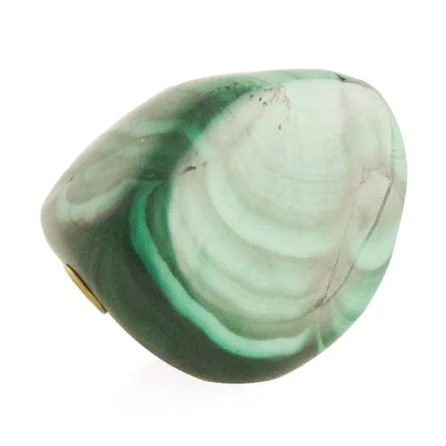 Malachite pebble clasp