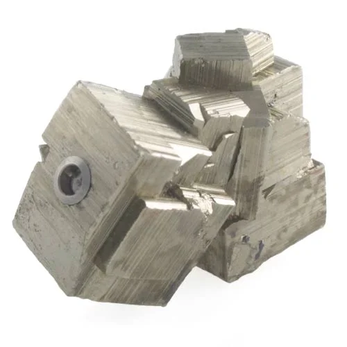 Double cube pyrite nugget clasp