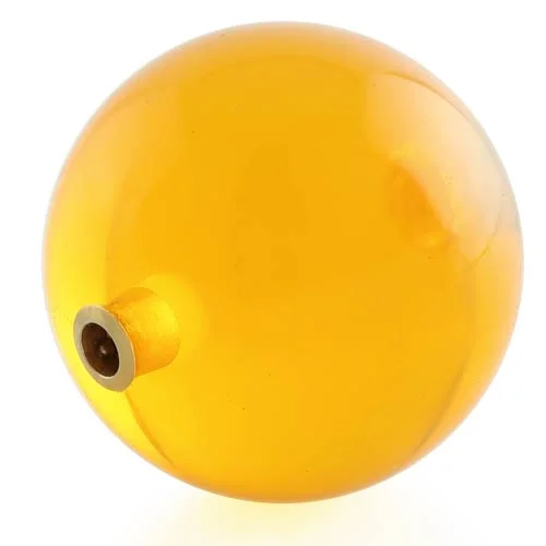 Yellow glass ball clasp
