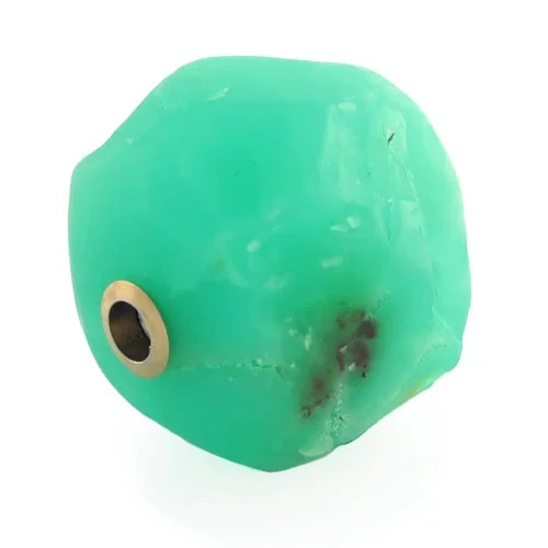 Chrysoprase nugget clasp