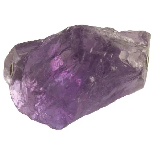 Large rough amethyst clasp for interchangeable necklace system