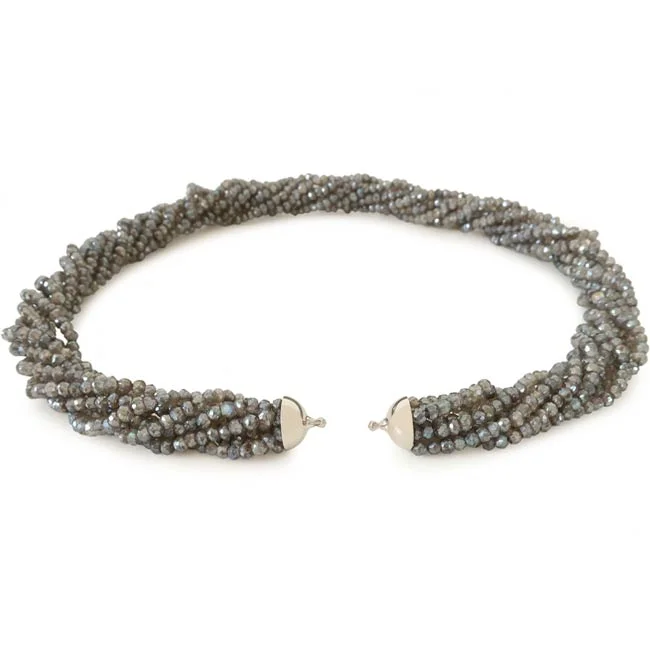 Labradorite multistrand necklace interchangeable