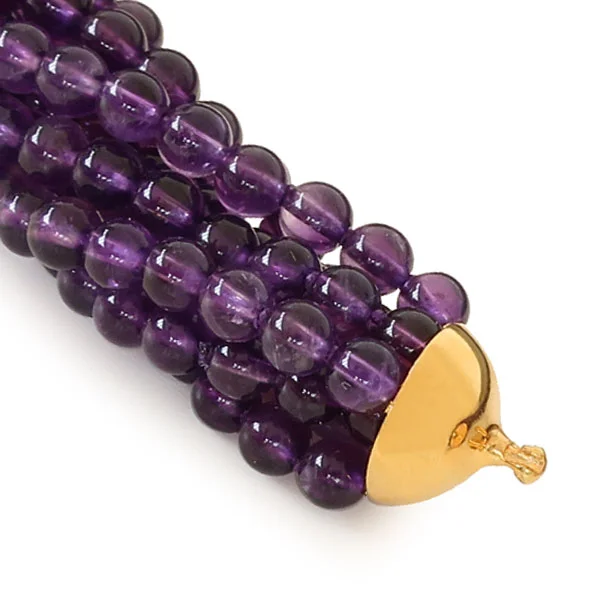 Amethyst necklace interchangeable multistrand