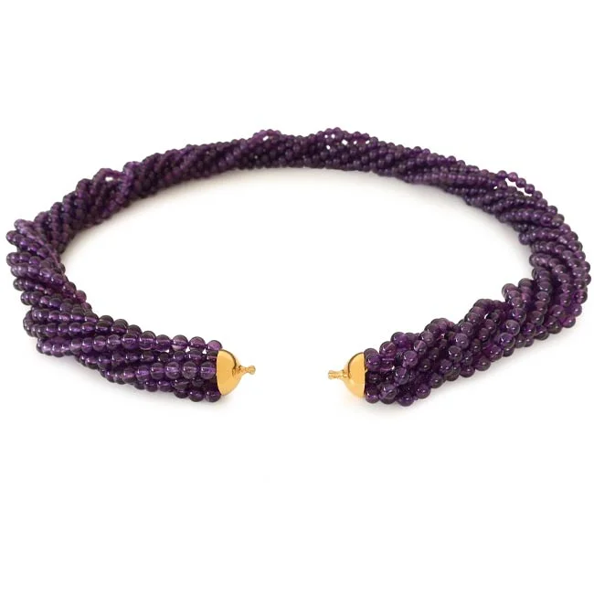 Amethyst interchangeable necklace multistrand