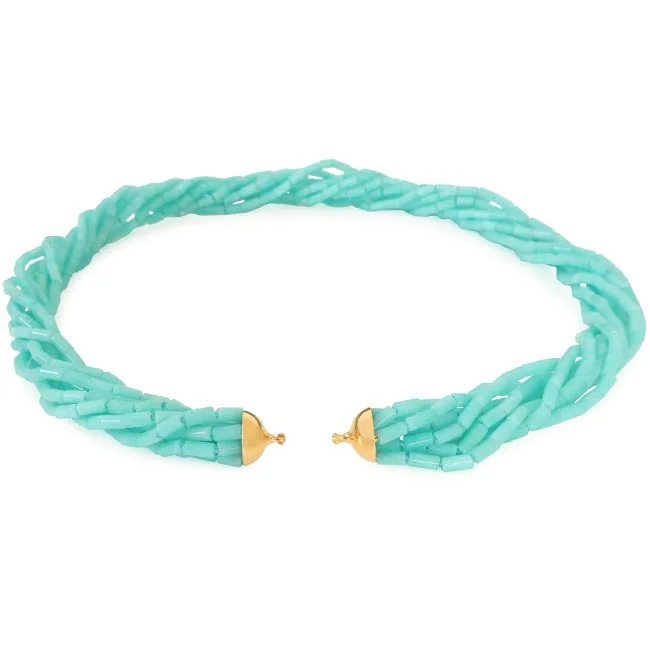 Interchangeable necklace amazonite multistrand