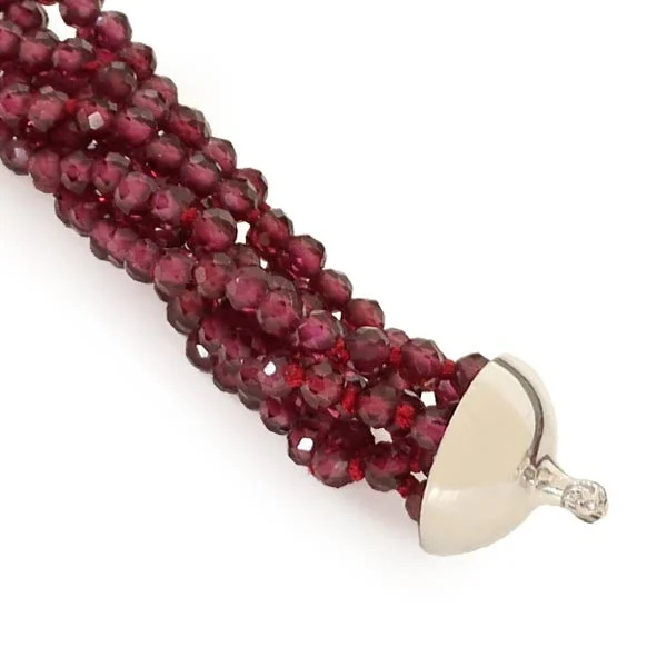 Garnet necklace interchangeable multistrand