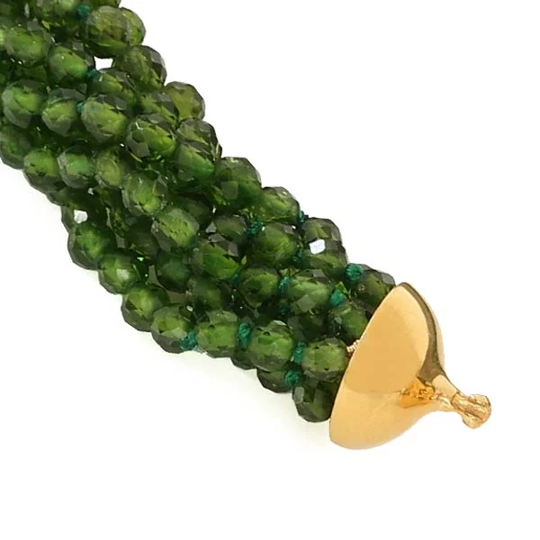 Chrome diopside multistrand necklace