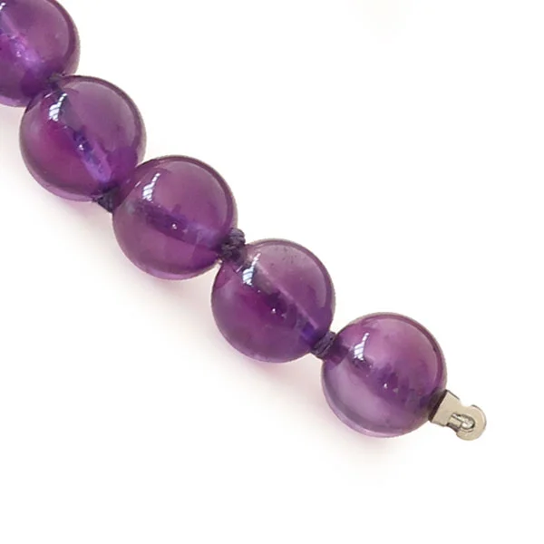 Amethyst necklace interchangeable purple beads