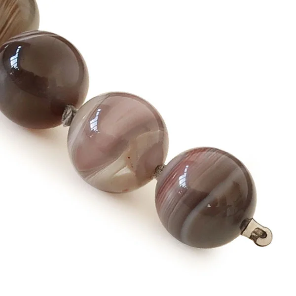 Interchangeable Botswana agate bead necklace 