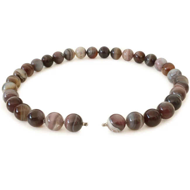 Botswana agate necklace for interchangeable necklace system