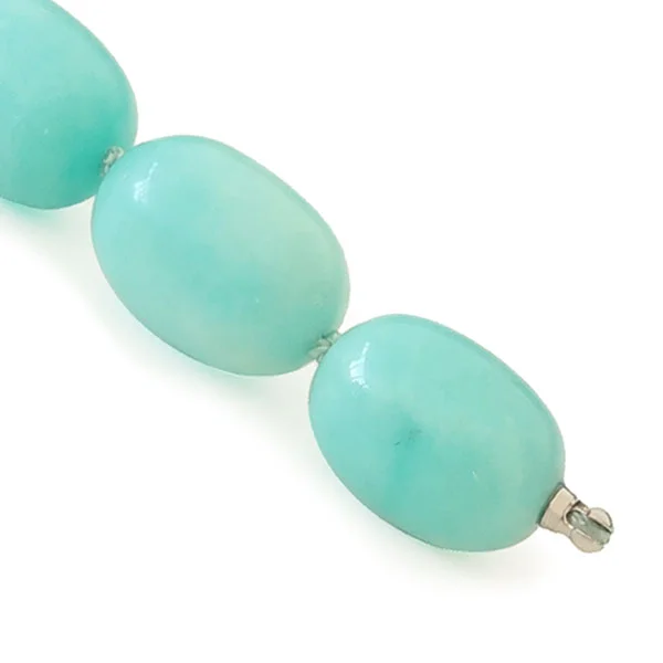 Amazonite olive necklace - 14x10mm