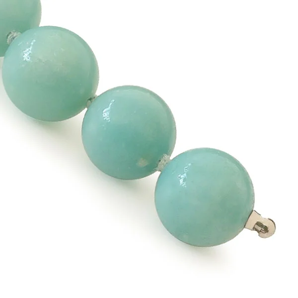 Amazonite bead necklace interchangeable | Clasped