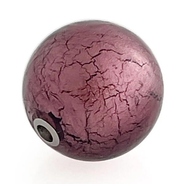 Purple Murano glass ball clasp