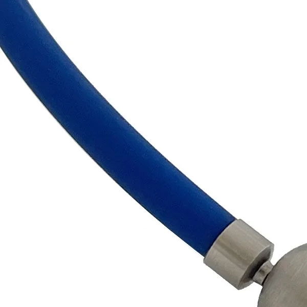 Blue rubber necklet