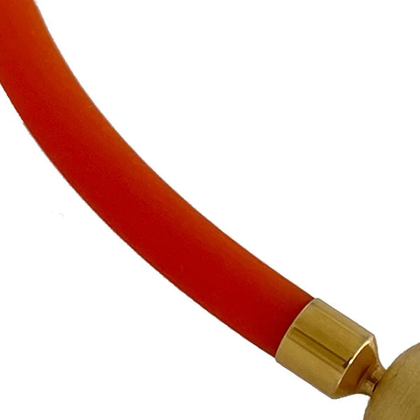 Orange rubber necklet