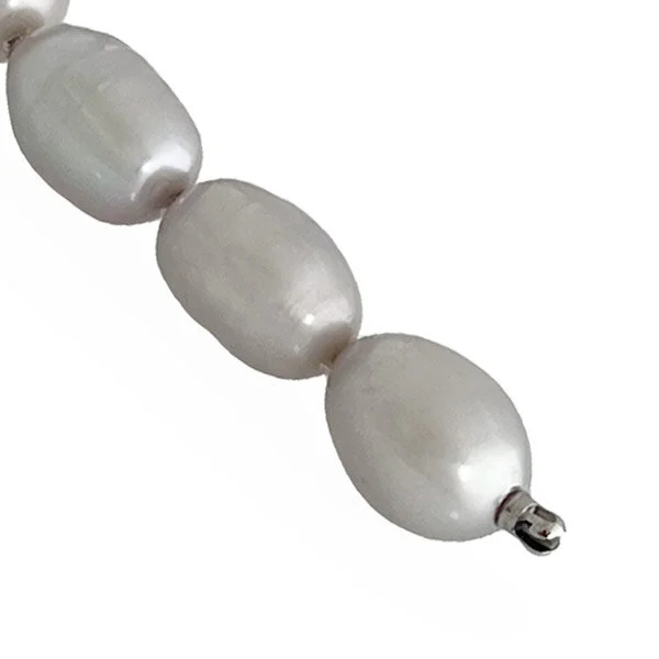 Grey baroque pearl necklace - 11-13mm