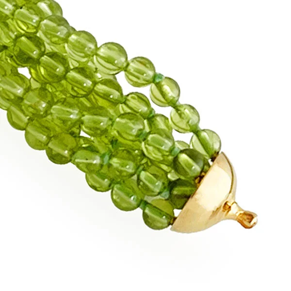 Peridot multistrand necklace 