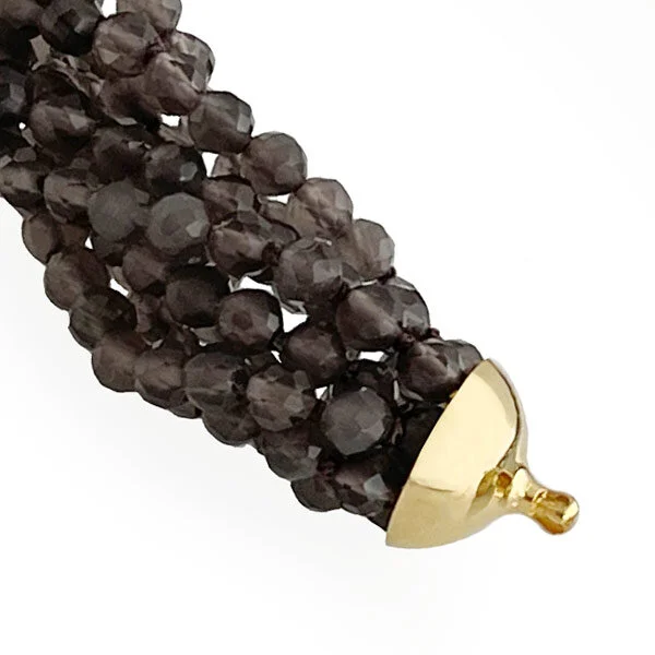 Smoky quartz multistrand 8 row