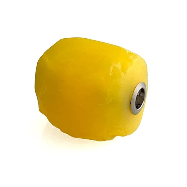 Yellow agate nugget interchangeable feature clasp