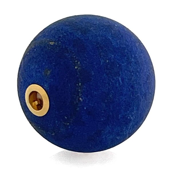 Matte lapis lazuli ball clasp