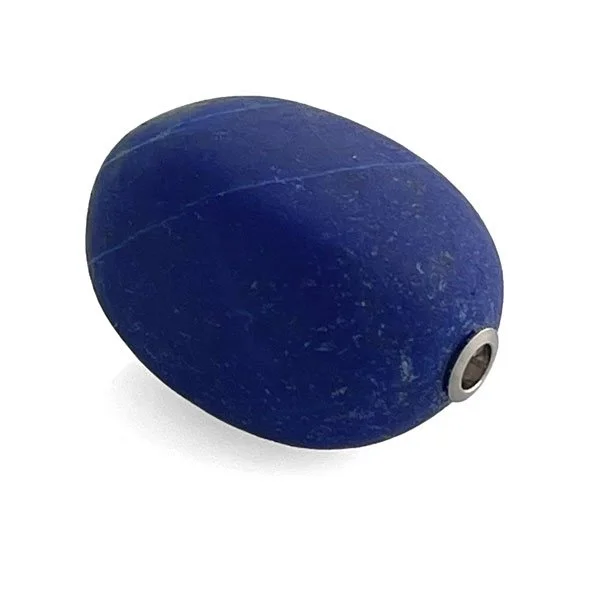 Matte ovoid lapis lazuli feature clasp - part of Clasped's interchangeable necklace collection