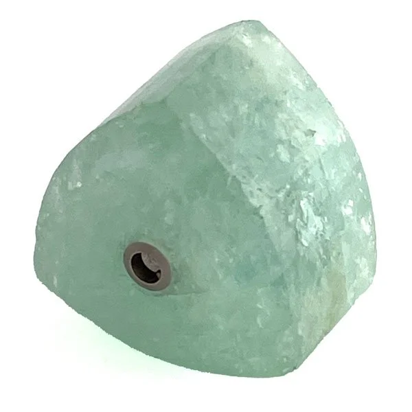 Triangular aquamarine interchangeable feature clasp