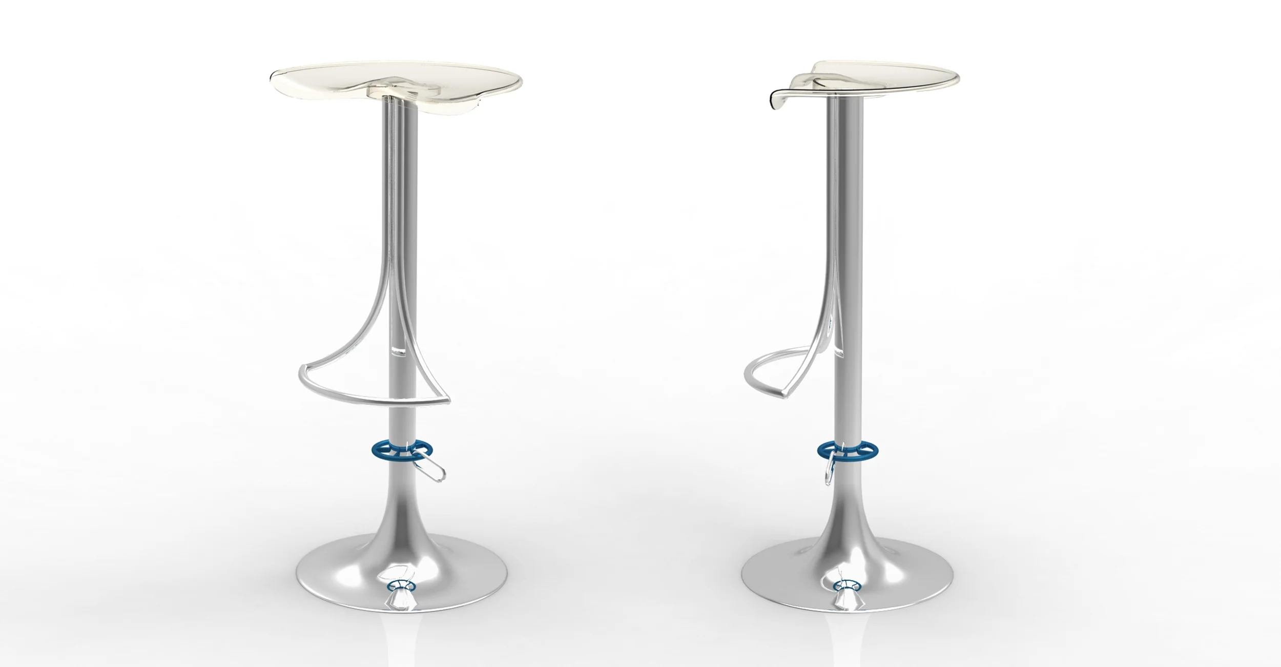 Special chairs designed for the cafe with rotating hooks, to attach a leash, but allow the dog full movement without getting tangled.
